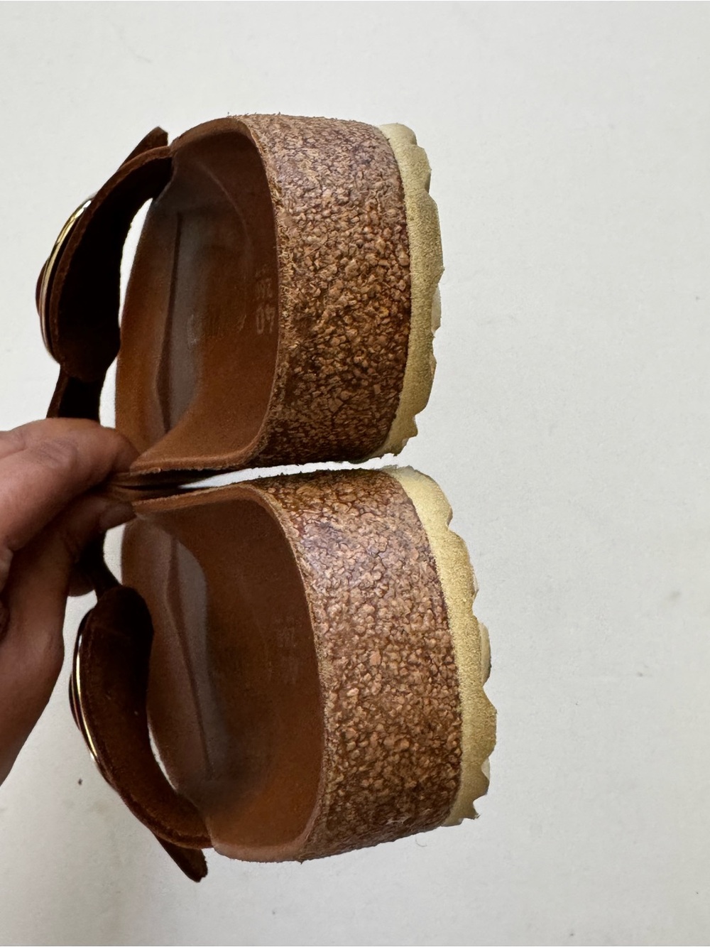 Birkenstock Tan Madrid Big Buckle Slide Sandals size 40 - Picture 5 of 8